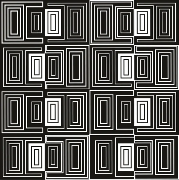 Abstraktní geometrický bezešvý vzor. Černobílý vzor . — Stock fotografie