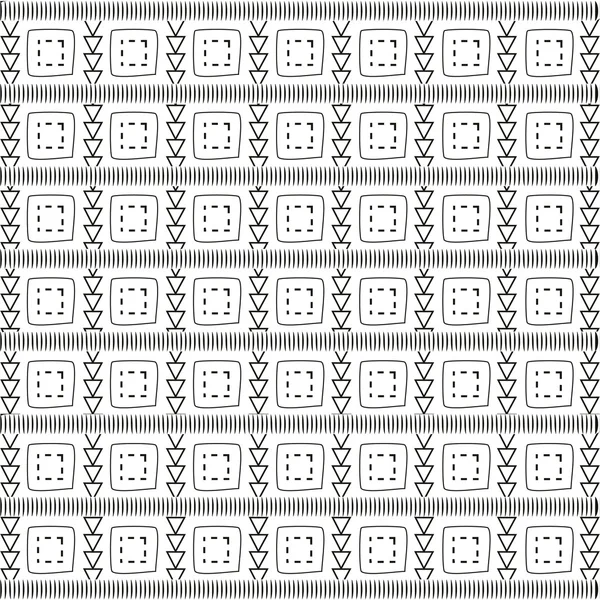 Absztrakt geometriai zökkenőmentes minta. Fekete-fehér minta . — Stock Fotó