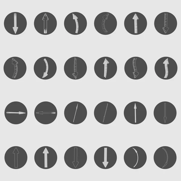 Arrows in a circle, gray. Web icons. — Stock Vector