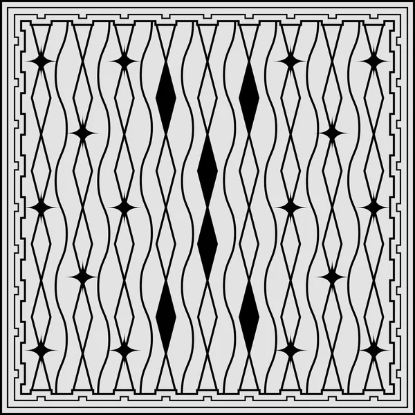 Абстрактний геометричний візерунок. Чорно-білий візерунок  . — стоковий вектор