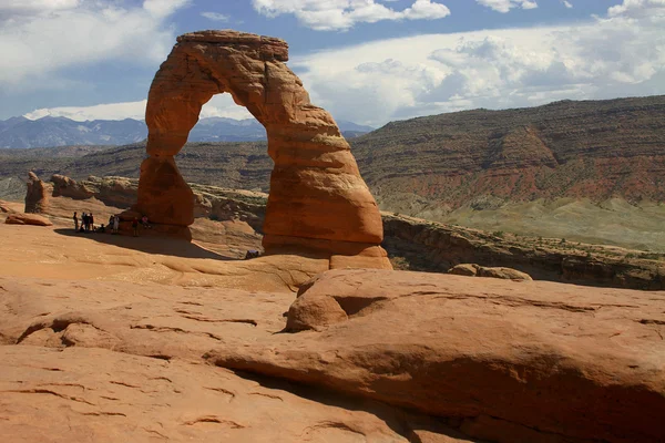 Arco de pedra incrível no parque nacional (EUA ) — Fotografia de Stock