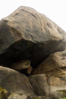 Lima Peru 'daki Andes Dağı' ndaki taş görüntüsü. Doğa, yürüyüş zamanı..