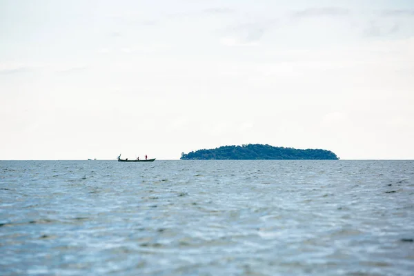 Imagen Pescadores Barcos Tradicionales Camboya —  Fotos de Stock