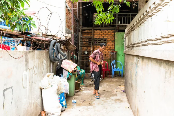 Phnom Penh Phnom Penh Camboya Octubre 2016 Imagen Hombre Callejón — Foto de Stock