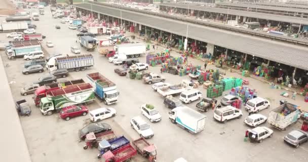 Lima Lima Peru Listopada 2020 Filmik Dronem Rynku Producenta Mercado — Wideo stockowe