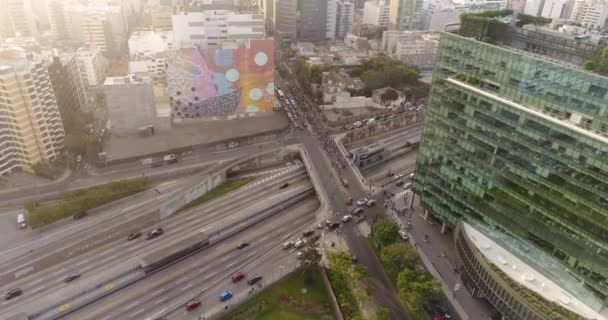 Lima Lima Peru November 2020 Mensen Protesteren Tegen Illegale Overname — Stockvideo