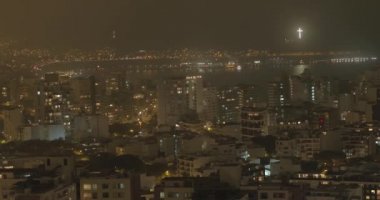 Gece Lima Peru 'nun insansız hava aracıyla çekilmiş bir video. Lima kıyılarının videoları: Miraflores, Barranco ve Chorrillos bölgeleri.