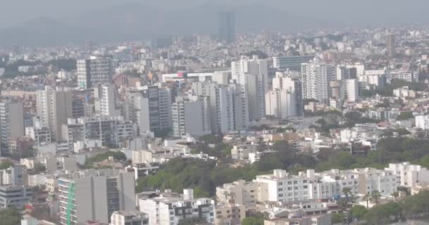 Lima Peru Nun Klibi Binalarla Dolu Kalabalık Bir Şehir Güney — Stok video