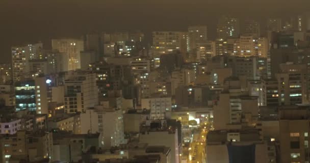 Aerial Video Made Drone Lima Peru Night Video Coast Lima — Vídeo de Stock