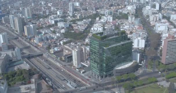 Vídeo Aéreo Lima Peru Uma Estação Ônibus Vídeo Feito Com — Vídeo de Stock