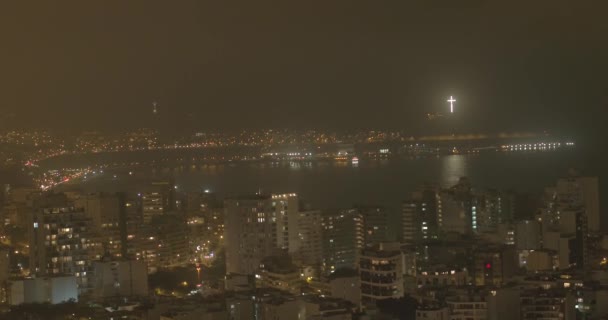 Gece Lima Peru Nun Insansız Hava Aracıyla Çekilmiş Bir Video — Stok video