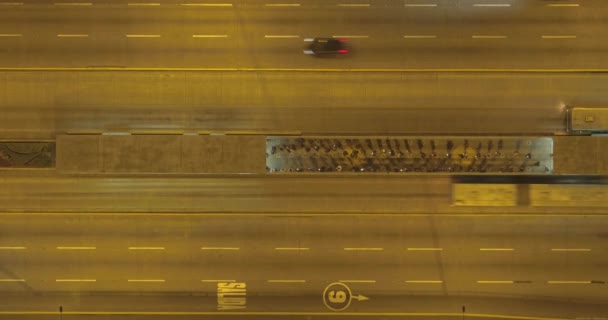 Vídeo Aéreo Lima Perú Una Estación Autobuses Por Noche Video — Vídeos de Stock