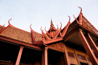 Phnom Penh, Phnom Penh - Kamboçya - 8 Kasım 2016: Kamboçya Ulusal Müzesi 'nin mimarisinin detayları.