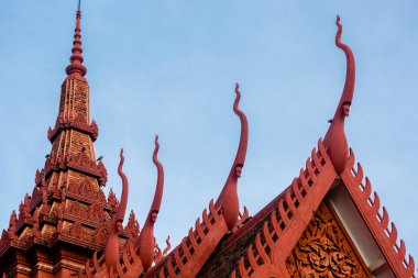 Phnom Penh, Phnom Penh - Kamboçya - 8 Kasım 2016: Kamboçya Ulusal Müzesi 'nin mimarisinin detayları.