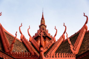Phnom Penh, Phnom Penh - Kamboçya - 8 Kasım 2016: Kamboçya Ulusal Müzesi 'nin mimarisinin detayları.