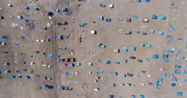 ペルー 2021年4月29日 リマペルー上空の航空ビデオ コルヴィーナ として知られるゾーン 土地への不法侵入だ 貧しい人々と違法土地のディーラー — ストック動画