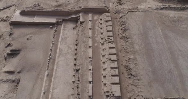 Lima Lima Peru April 2021 Luchtfoto Boven Pachacamac Tempel Archeologisch — Stockvideo