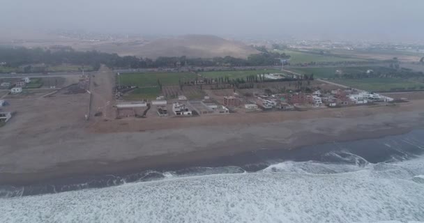 Lima Lima Peru April 2021 Luchtfoto Boven Pachacamac Tempel Archeologisch — Stockvideo