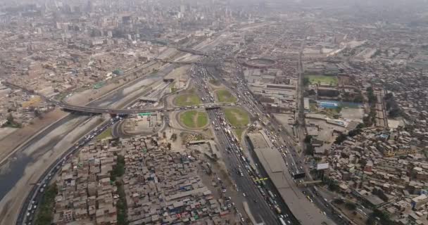 ペルー 2021年5月7日 リマペルーの航空ビデオ リマのダウンタウンのビデオ 街のパノラマビュー — ストック動画
