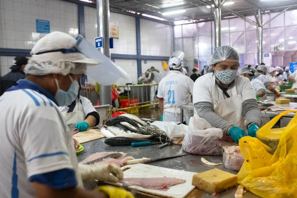 Lima Lima Perú Octubre 2020 Imagen Del Mercado Pescado Lima — Foto de Stock