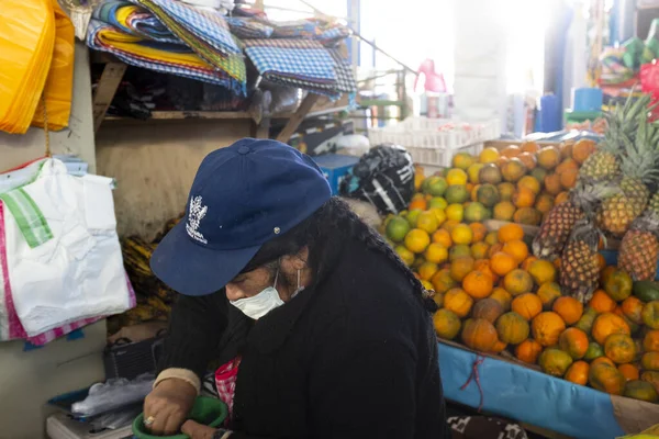 Urubamba Cuzco Perú Agosto 2021 Imagen Dentro Del Mercado Central — Foto de Stock