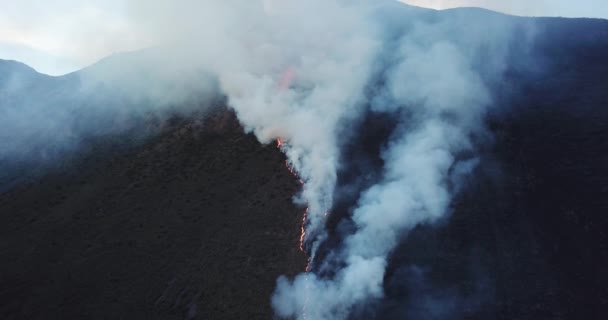 Vídeo Incêndio Nos Andes Peruanos Urubamba Cuzco Montanhas Chamas Durante — Vídeo de Stock