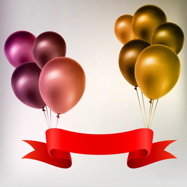 Bürokrasi ile renkli balonlar. — Stok Vektör