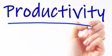 İşaretli, kavramlı, hisse senedi resimli el yazması verimliliği