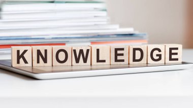 ExPERT kelimesi bir not defterinin üzerinde duran tahta küplere yazılmıştır, arka planda seçici odaklı bir yığın belge vardır. İş, eğitim, finansal konsept için kullanılabilir.