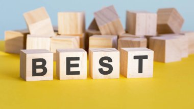 en iyi kelime yapısı harf blokları ve sığ alan derinliği, iş konsepti