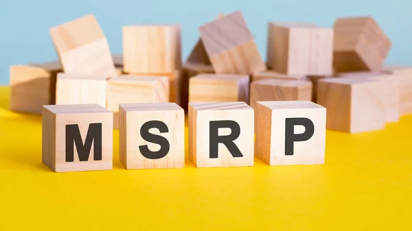Msrp Wortkonstruktion Mit Buchstabenblöcken Und Geringer Schärfentiefe Geschäftskonzept Msup Kurz — Stockfoto