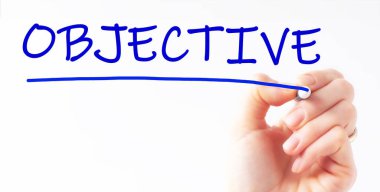 Mavi renk işareti, konsept, stok resmi ile el yazması hedefi