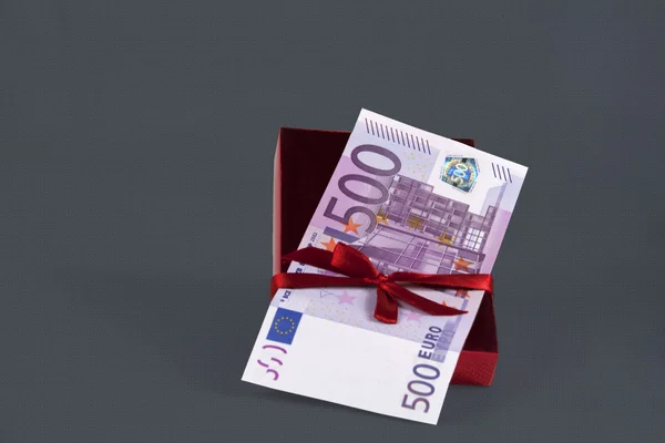 500 euro for present isolated — Stock Photo, Image