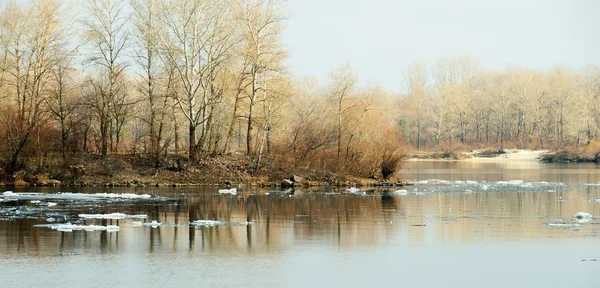 Spring landscape with the river Dnipro — Stock Photo, Image