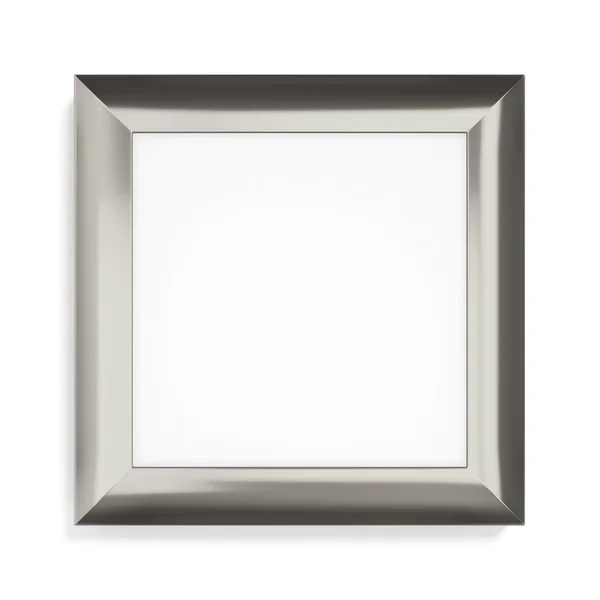 Classic silver photo frame on white background. 3d rendering — ストック写真