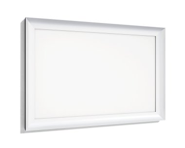 White frame on a white background. 3d rendering