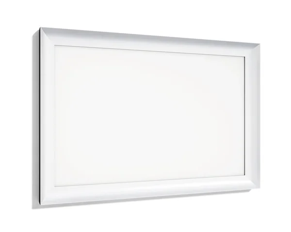 White frame on a white background. 3d rendering — Zdjęcie stockowe