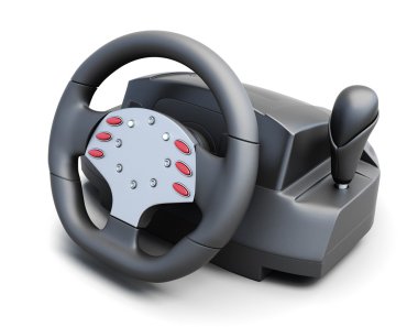 Oyun direksiyon beyaz arka plan üzerinde izole. 3d render