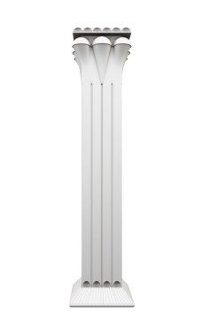 Single column isolated on white background. 3d rendering