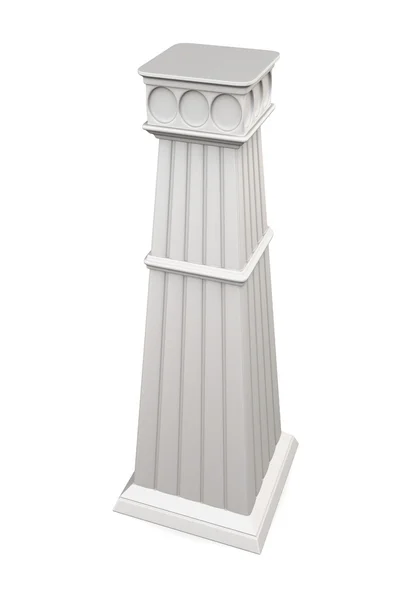 Moderne Säule isoliert auf weißem Hintergrund. 3D-Renderbild — Stockfoto