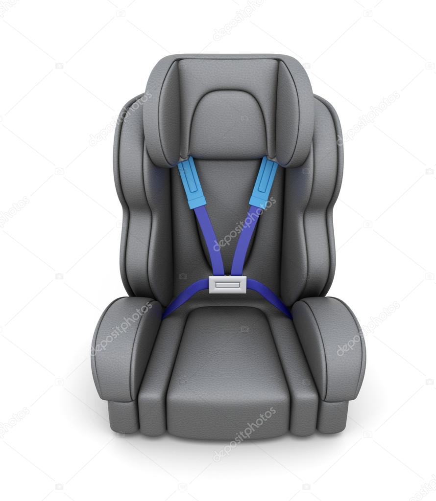 Baby Car Seat Isolated On A White Background View Of Front