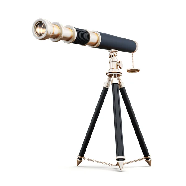 3d modelo telescópio isolado no fundo branco . — Fotografia de Stock