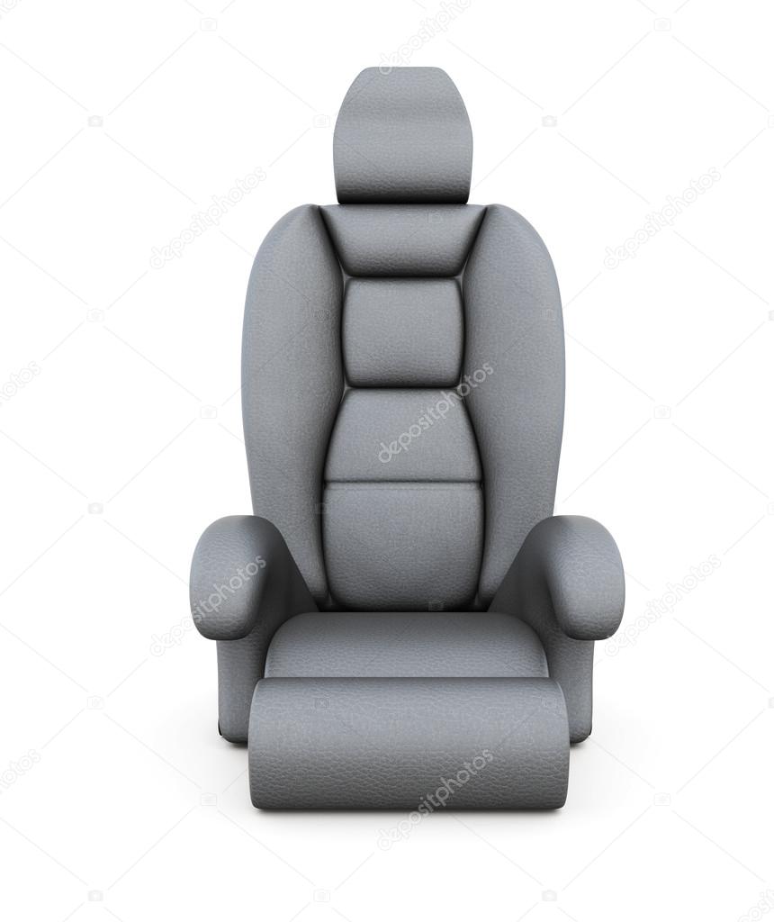 Car seat isolated on white background. 3d rendering