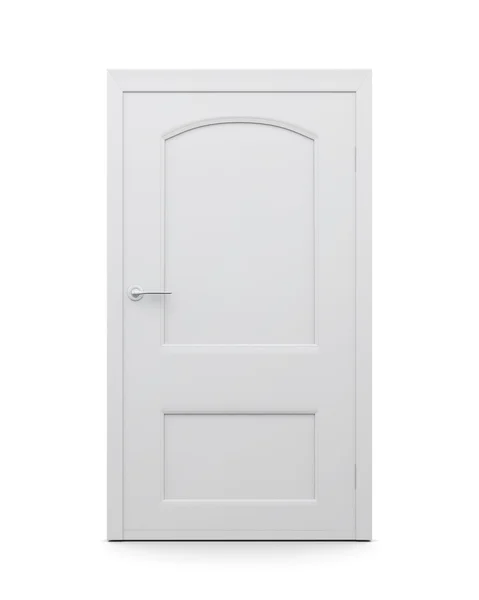 White door on an isolated background. 3d render image — Stock Photo, Image