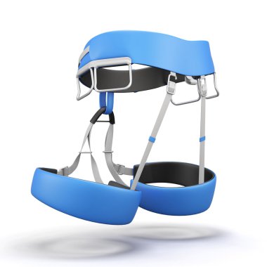 Beyaz arka plan üzerinde izole koşum otur. 3D render