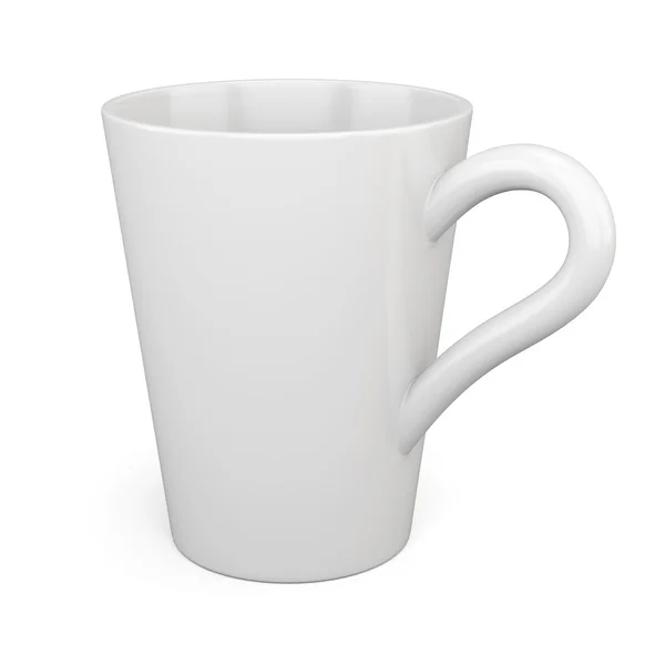 Mug blanc isolé sur fond blanc. Image de rendu 3d — Photo