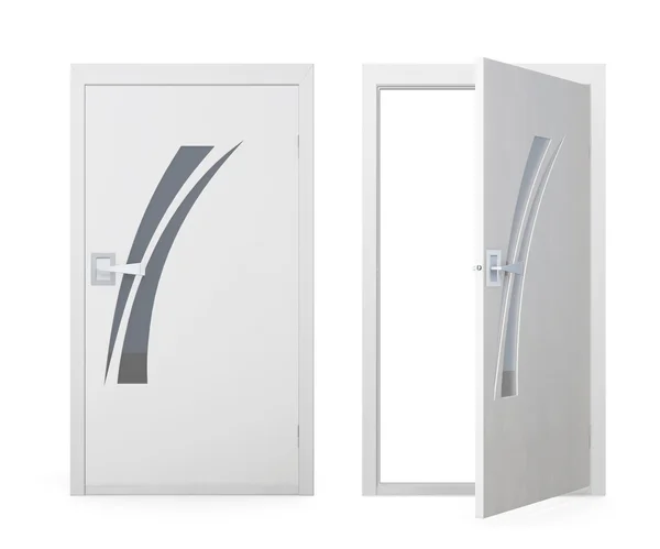 Doors isolated on a white background. 3d rendering — Stock Photo, Image