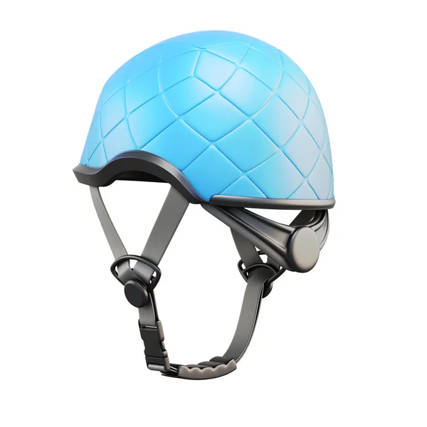 Синій шолом вид ззаду ізольовано на білому тлі. 3D візуалізація — стокове фото