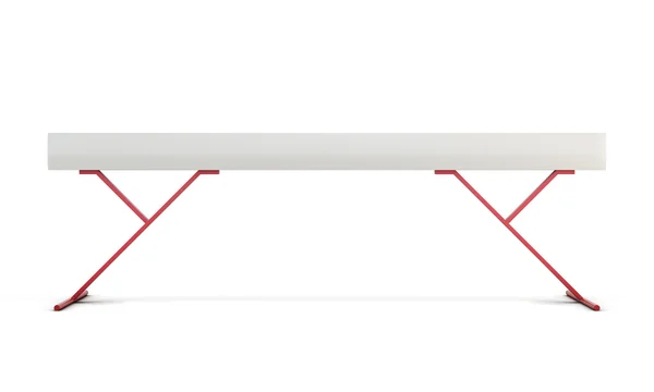 Gymnastic balance beam isolated on white background. 3d renderin — Stock Photo, Image