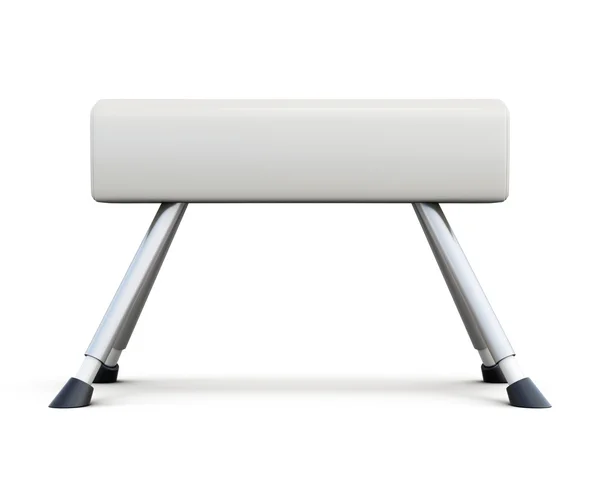 Cavalo Pommel isolado sobre fundo branco. Vista lateral. Renderi 3d — Fotografia de Stock